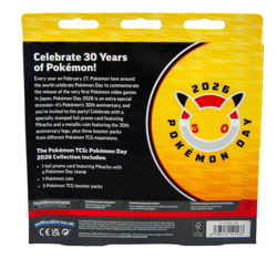 Sealed 30th Anniversary Pokemon Day 2026 Box w/ Pikachu Promo & Coin. In Hand - Image 5