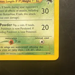 Pokemon Vintage Southern Islands Butterfree English 9/18 Rare Promo - Image 5