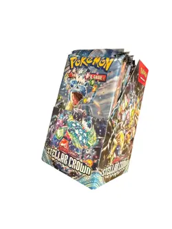 Pokemon Scarlet & Violet Stellar Crown Half Booster Box 18 Packs - Image 1
