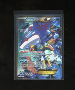2015 Pokemon XY Double Crisis Full Art Team Aqua's Kyogre EX 6/34 Holo Foil - Image 1