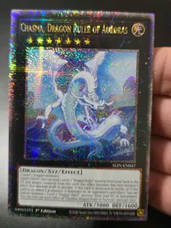 Yugioh Chasma, Dragon Ruler of Auroras Quarter Century Secret Rare ALIN-EN047 NM - Image 1