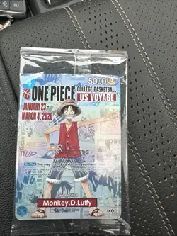 Bandai One Piece CCG Monkey.D.Luffy US Voyage Promo Card P-055 - Image 1