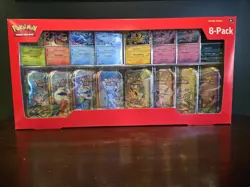 Pokemon TCG: Prismatic Evolutions 8 Mini-Tins w/Promo Cards [Costco Exclusive] - Image 1