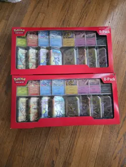 Pokemon TCG: Prismatic Evolutions 8 Mini-Tins w/Promo Cards [Costco Exclusive] - Image 2