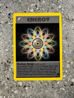 Pokemon TCG Cards Rainbow Energy 80/82 Team Rocket Rare - Image 1