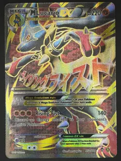 Pokemon M Lucario EX 055A/111 Alternate Art Promo Full Art Mega Holo 220 HP Card - Image 1