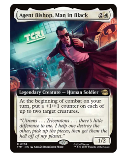 Agent Bishop, Man in Black - Extended Art Teenage Mutant Ninja Turtles MTG - Image 1