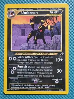 Pokemon TCG Umbreon 32/75 Neo Discovery Wotc Non Holo Rare NM-MINT - Image 1