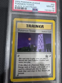 Pokemon TCG 2002 Black Star Promo Pokemon League Pokemon Tower #42 PSA Gem MT 10 - Image 2