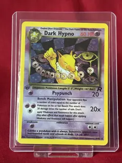Dark Hypno 9/82 Holo 1st Edition Team Rocket Pokemon Card LP Condition - Image 1