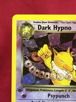 Dark Hypno 9/82 Holo 1st Edition Team Rocket Pokemon Card LP Condition - Image 3