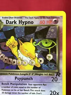 Dark Hypno 9/82 Holo 1st Edition Team Rocket Pokemon Card LP Condition - Image 4