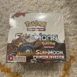 Pokemon Crimson Invasion Booster Box - Sun and Moon S&M BB Sealed 2017 Vintage 820650812491 - Image 1
