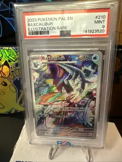 2023 Pokemon PAL EN 210 Baxcalibur Illustration Rare PSA MINT 9 - Image 2