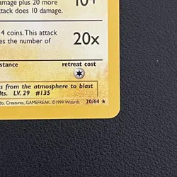 Pokemon TCG Jolteon Jungle 20/64 Rare Unlimited - LP - Image 2