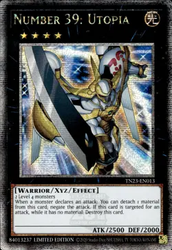 Number 39: Utopia - Quarter Century Secret Rare TN23-EN013 - NM - YuGiOh - Image 1