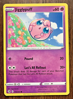 Jigglypuff 110/264 - 2021 Pokemon Fusion Strike Common Card - CLEAN NM - Image 1