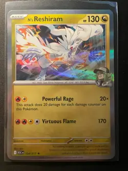 N's Reshiram 154/217 Ascended Heroes Reverse Holo Rare Pokemon Card - Image 1