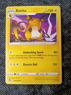 Raichu (050/195) Pokemon trading card from the Sword & Shield - Silver Tempest - Image 1