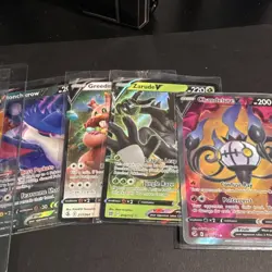Pokemon TCG Foil V/VMAX Card Lot - Charizard, Honchkrow, 14 Cards Sword & Shield - Image 3