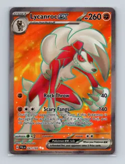 Lycanroc ex 241 2023 Pokemon Paldea Evolved Full Art Ultra Rare Card NM+ - Image 1