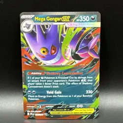 Mega Gengar ex 056/094 Double Rare Phantasmal Flames Pokemon TCG Card – NM - Image 1