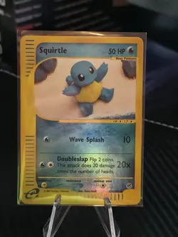 2002 Pokemon Expedition Squirtle 131/165 REVERSE HOLO E-Reader - NM/LP - Rare - Image 3