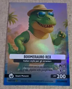 SKIFIDOL ITALIAN BRAINROT UNIVERSO PSICHEDELICO CARD N.100 BOOMERAURO REX - Image 1