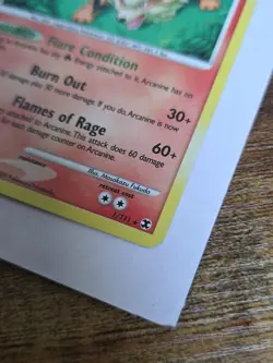 Arcanine 1/111 Rising Rivals Holo Double Swirl LP Pokemon Card - Image 2