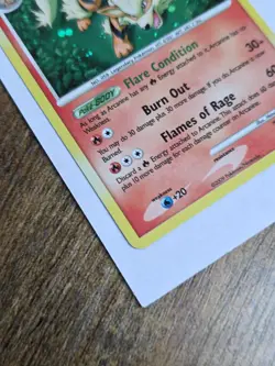 Arcanine 1/111 Rising Rivals Holo Double Swirl LP Pokemon Card - Image 3