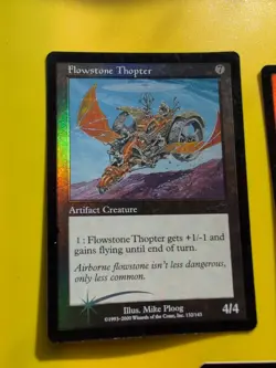 Flowstone Thopter, Flowstone Strike &Surge MTG 3 Card OLD VINTAGE FOIL. NEMESIS. - Image 2