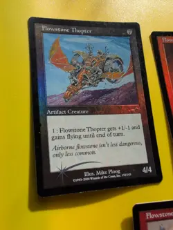 Flowstone Thopter, Flowstone Strike &Surge MTG 3 Card OLD VINTAGE FOIL. NEMESIS. - Image 3