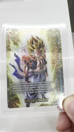 Dragon Ball Super Card Game 2nd Anniversary GOLD Energy Marker E-129 SSJ Gogeta - Image 2