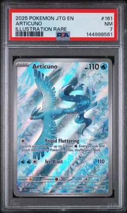 2025 Pokemon Jtg En-Journey Together #161 Articuno Illustration Rare PSA 7 - Image 1