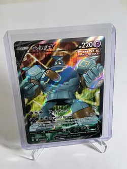 Golurk V (Full Art) Ultra Rare SWSH07: Evolving Skies 181/203 NM Pokemon TCG - Image 1