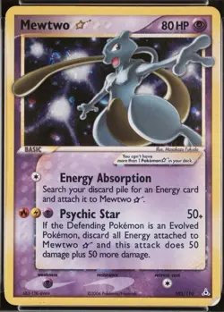 2006 POKEMON EX HOLON PHANTOMS GOLD STAR #103 MEWTWO-HOLO (READ) (CHASER REPACK) - Image 1