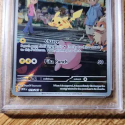 Pokemon Pikachu 173/165 SV151 Illustration Rare Holo English 2023 PSA 9 - Image 4