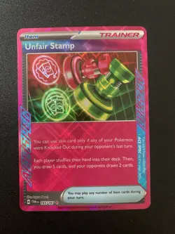 Pokemon TCG Unfair Stamp 165/167 Trainer Twilight Masquerade NM/M - Image 1