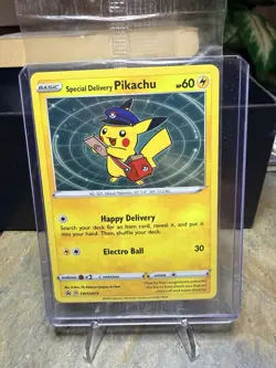 Pokemon Center Special Delivery Pikachu SWSH074 Black Star Promo SEALED - Image 1
