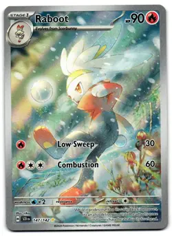 Raboot 147/142 - Stellar Crown Illustration Rare Pokemon TCG - LP Card - Image 1