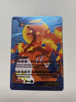 Blue Foil Charizard VMAX Whirlpool Hellfire 586HP Fan Art Display Card NM - Image 1