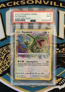2020 Pokemon Sword & Shield SWSH Rayquaza Vivid Voltage #138 PSA 9 Mint 🔥🔥 - Image 1