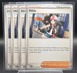 4x Hilda 084/086 Uncommon White Flare Pokemon TCG Playset NM - Image 1