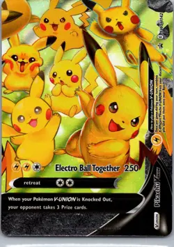 Pokemon TCG Pikachu V-UNION SWSH142 SWSH Black Star Promos NM - Image 1
