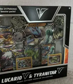Pokemon TCG Lucario V & Tyranitar V Collector's Box - 14 Packs - Image 5