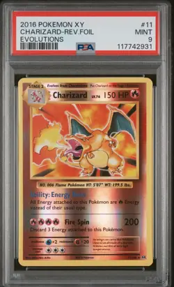 Pokemon 2016 Charizard 11/108 Reverse Holo Evolutions PSA 9 - Image 1