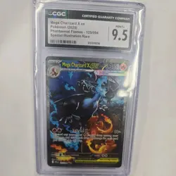 2025 Pokemon Phantasmal Flames EN Mega Charizard X ex SIR CGC Mint + 9.5 - Image 1