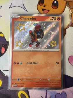 Charcadet - 114/091 - Baby Shiny - Paldean Fates - Pokemon Card - NM/M - Image 1