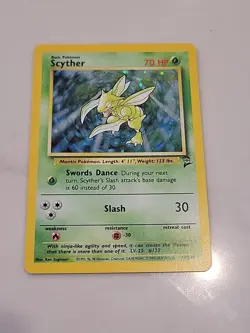 Scyther Base Set 2 Holo Rare No. 17/130 Pokemon Card - 2000 NM - Image 1