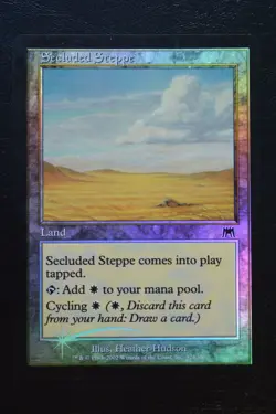 Magic The Gathering MTG SECLUDED STEPPE FOIL Onslaught MP Moderately Played - Image 1